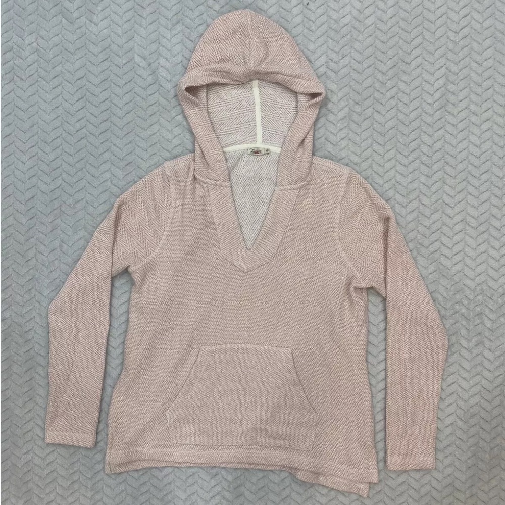 Women’s Faherty Whitewater Baja Textured Hoodie in Pink Size Small